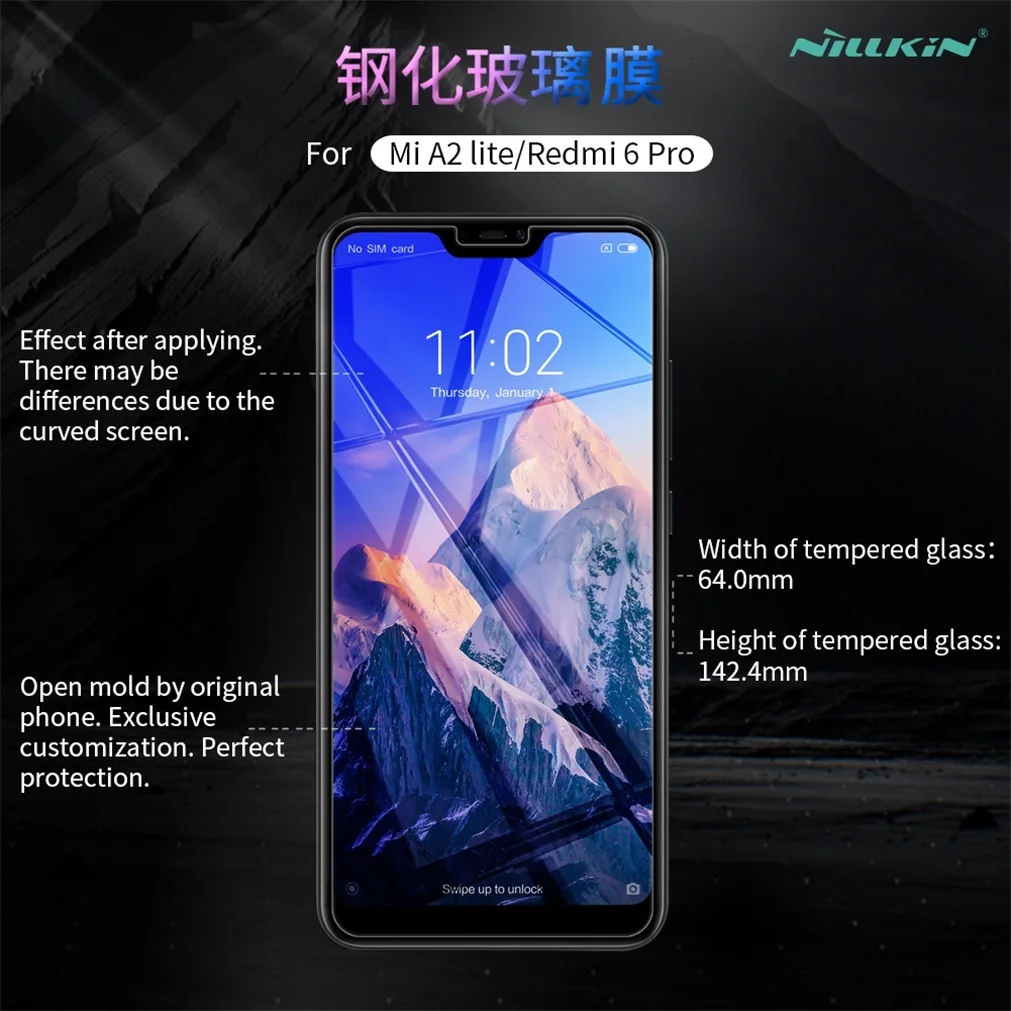Для Xiaomi Mi A2 Lite глобальная версия закаленное стекло Nillkin Amazing H противовзрывная Защита экрана для Xiaomi Mi A2 Lite