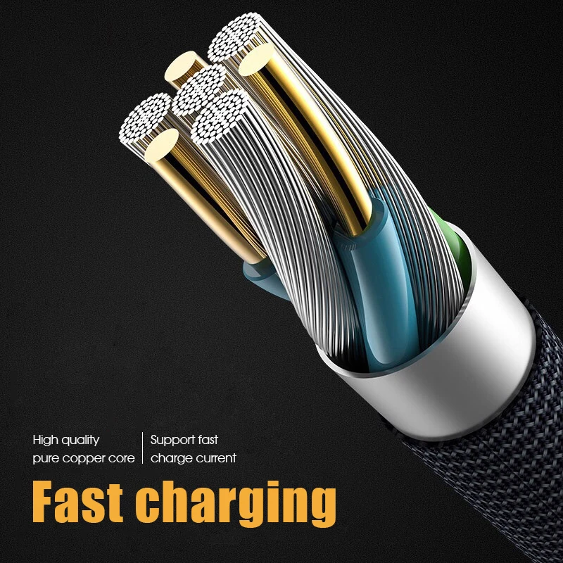 Micro USB кабель 3.0A Быстрая зарядка зарядное устройство через Micro USB кабель для samsung J4 J5 J6 J7 для Xiaomi Redmi Note 5 4 Android Кабели для телефонов