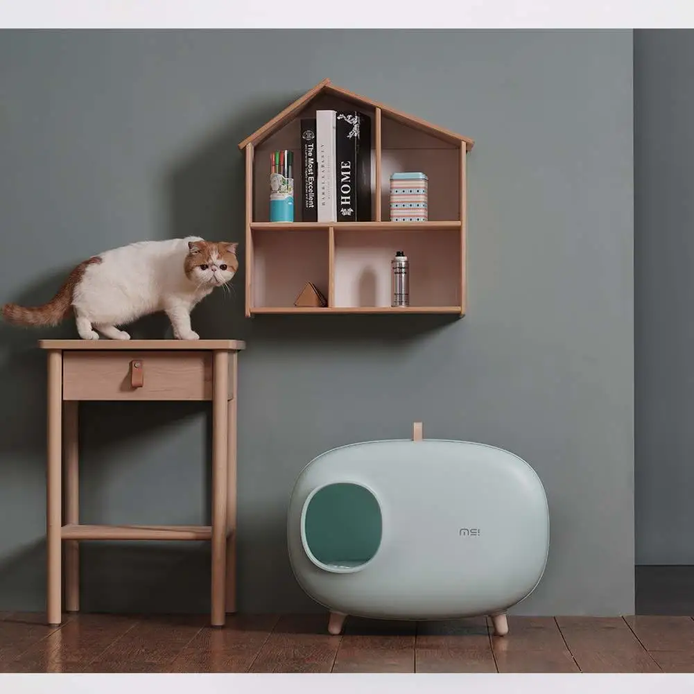 Cat Litter Box Semi-Closed Design Luxury Big Smart Cat Litter Bedpans Sand Toilet Training Kit Splash-Proof Cats Toilet Tray Cat Litter Box Semi-Closed Design Luxury Big Smart Cat Litter Bedpans Sand Toilet Training Kit Splash-Proof Cats Toilet Tray