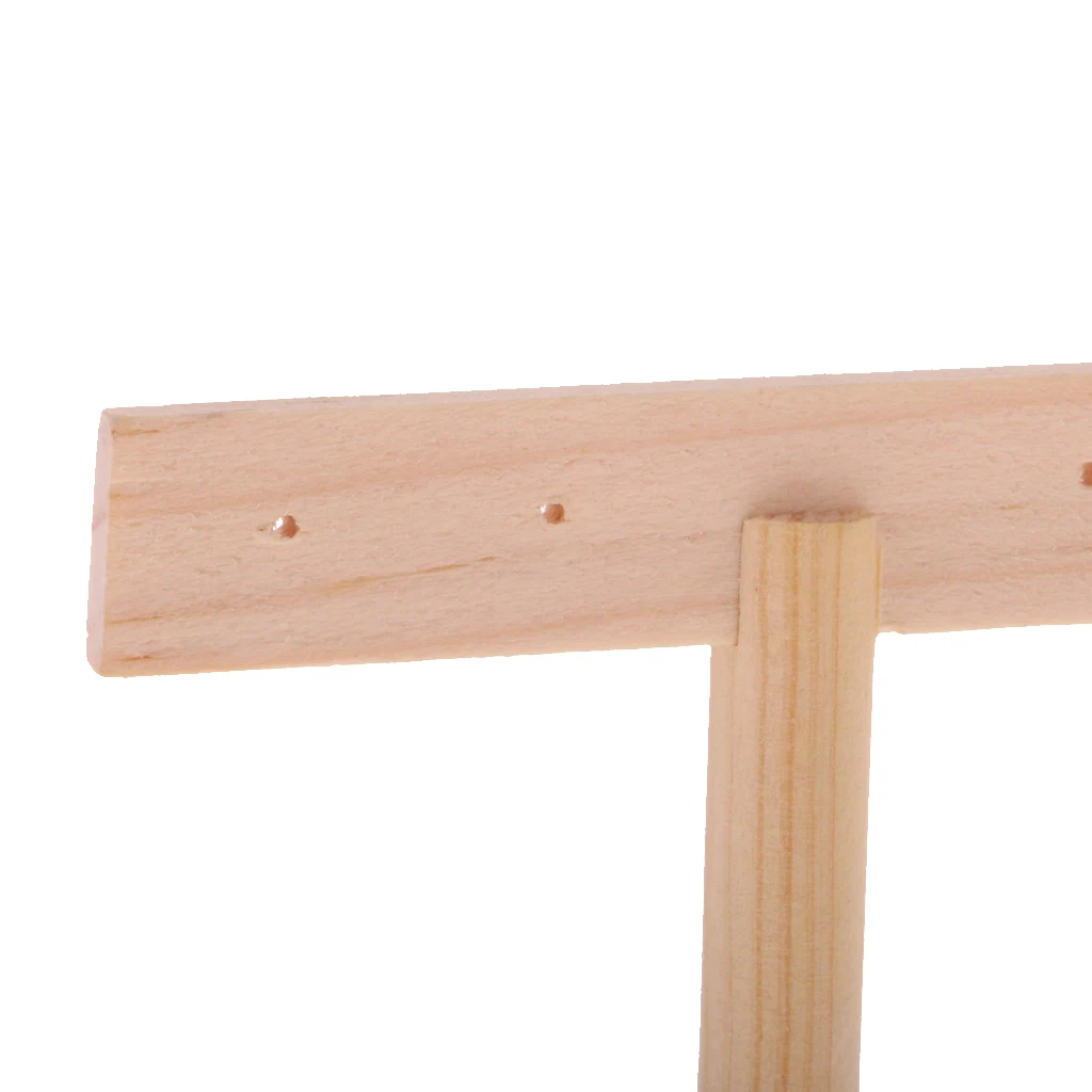 

Unfinished Wooden Jewelry Display Holder Necklace Earring Ring Showing Case Tray