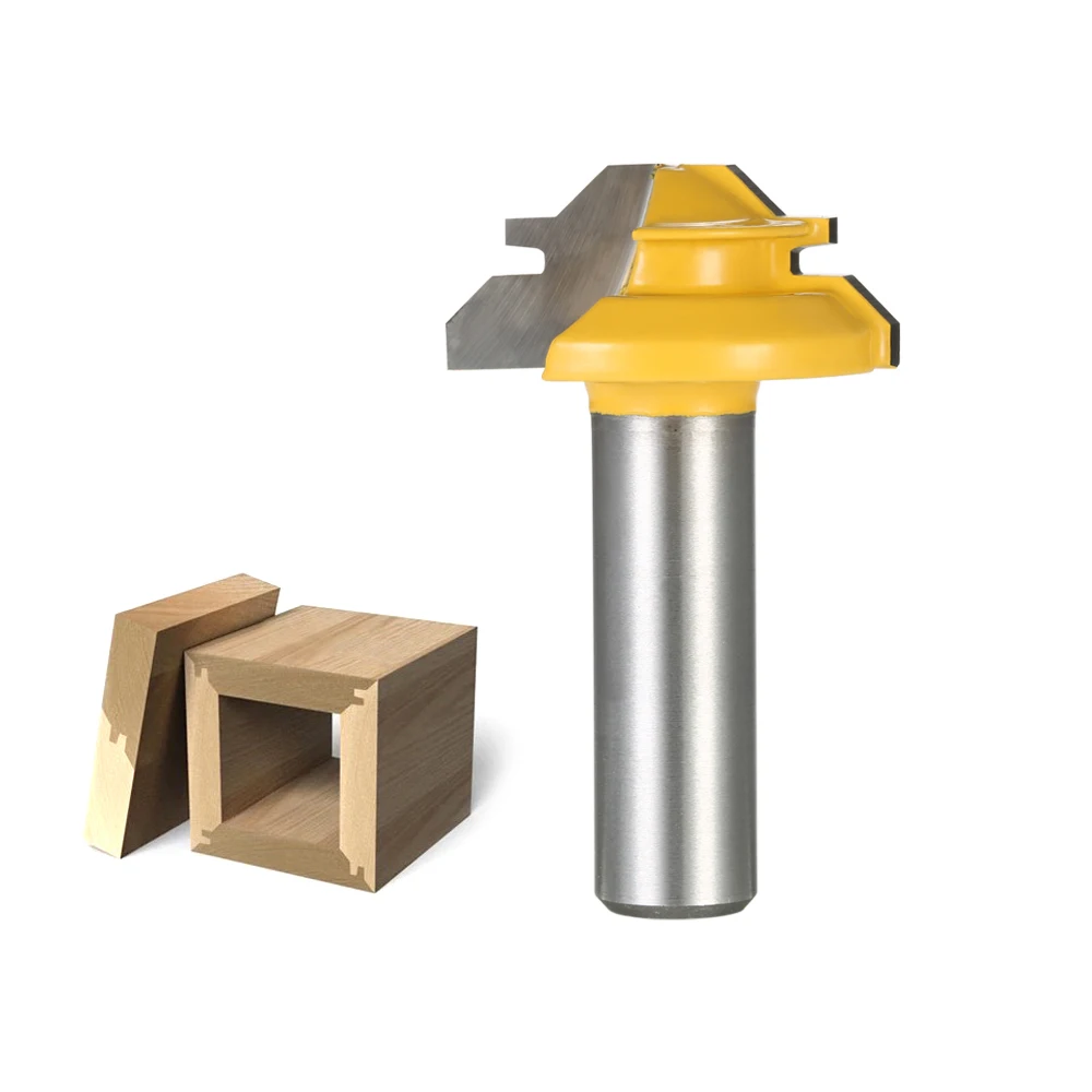 

45degree wood milling cutters 1/2" Shank CNC machine tools 1-3/8" Lock Miter Router Bit 1/2" Woodworking Tools for Floor Milling