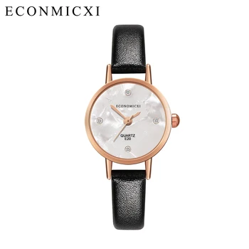 

White dial E20 casual business leather strap watch ladies quartz watch