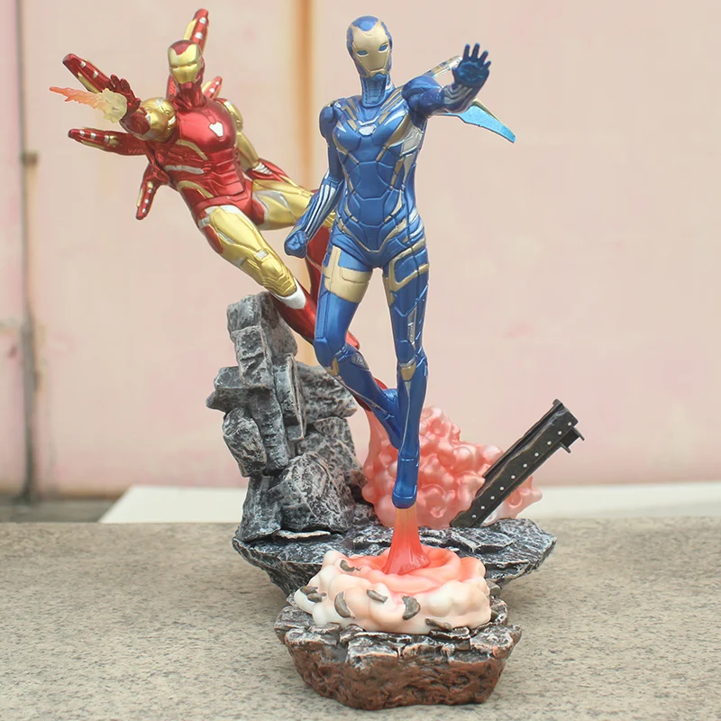 1/10 Мститель Железный человек MK85& Pepper Potts ПВХ Фигурка Железный человек Тони игрушки куклы