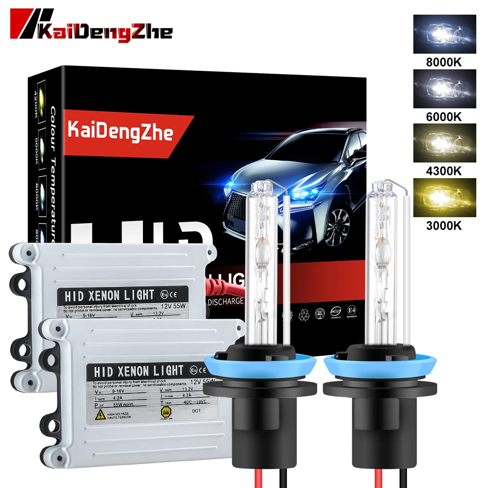 Комплект ксеноновых фар с тонким балластом H7 55 Вт HID ксеноновые лампы 12 В H1 H3 H4 H8 H11