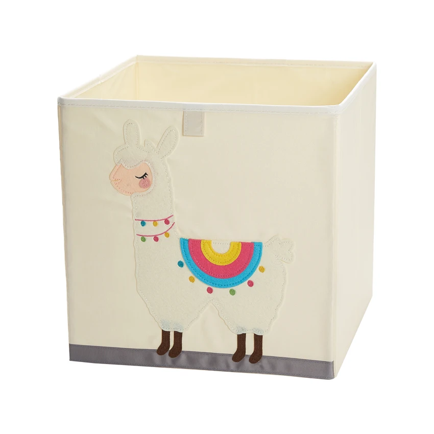 Cartoon Animal Folding Storage Bin – 13-Inch Oxford Fabric Organizer for Toys & Clothing