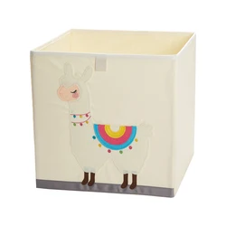 Cartoon Animal Folding Storage Bin - 13 - Inch Oxford Fabric Organizer for Toys & Clothing (1)