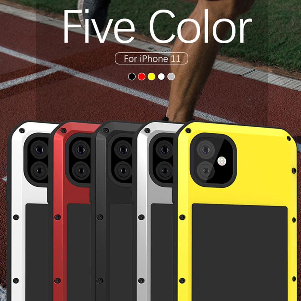 Для iPhone 11 Pro Max металлический бронированный Чехол ударопрочный грязезащитный водостойкий металлический чехол для iPhone XR X XS 7 8 Plus противоударный чехол