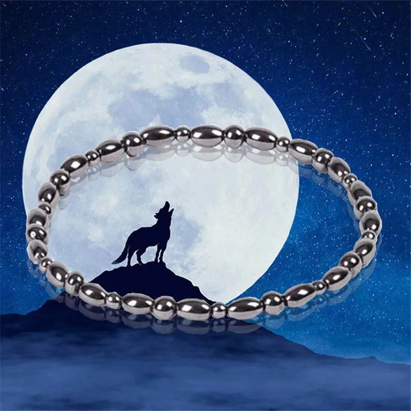 50PCS/Bag High Quality Magnetic Black Natural Stone Anklets Health Lose Weight Fashion Girl Women Men Charm Jewelry Wholesale