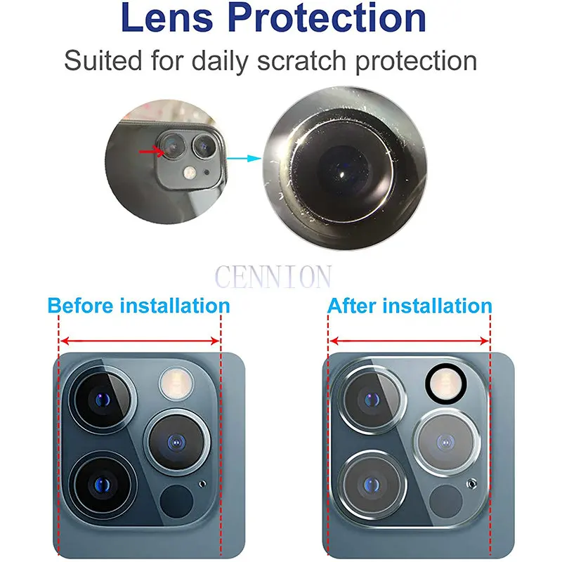 Free Post 50 Black Circle Camera Lens Film Tempered Glass Protector for iPhone 14 13 12 mini 5.4 6.1 pro max 6.7 11 XR Xs X 5.8