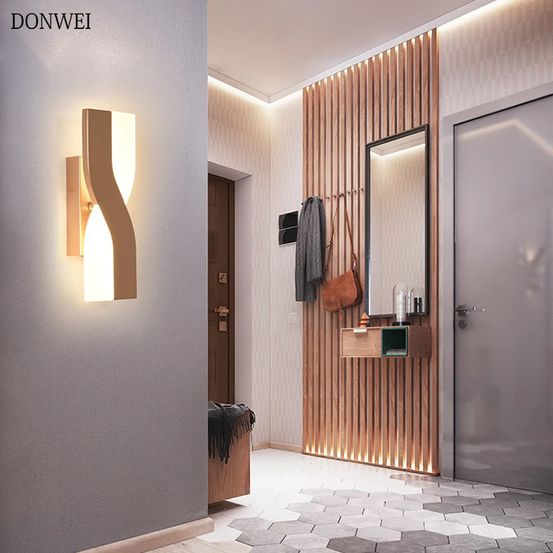 Минималистичный настенный светильник в скандинавском стиле для спальни 28 см с