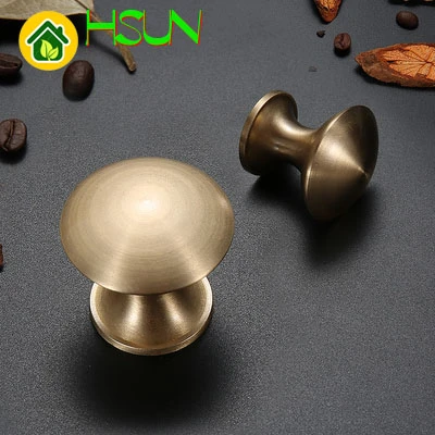 

Handle Drawer Wardrobe Shoe Door Northern Europe Concise Full Pure Copper Solid Round Foramina Singulare Golden Handle Brass