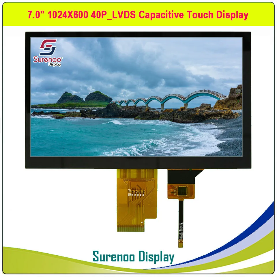 " /7,0" дюймов 1024*600 40P_LVDS TFT ЖК-модуль дисплей экран монитор и FT5426 igc емкостная сенсорная панель