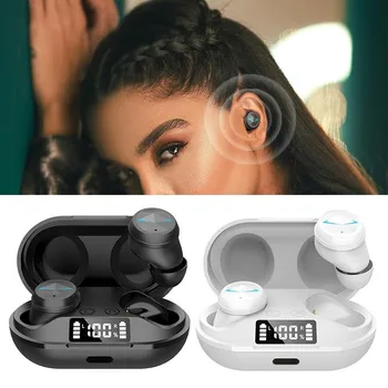 

3 Pair Earphone Cups1 Weless C6 TWS Fingerprint Bluetooth Earphones HD Stereo Wireless Noise Cancelling Sport Game