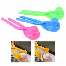 Creative Outdoor Fun& Sports Cartoon Lovely Duck Shaped Snowball Maker Clip Children Outdoor Winter Snow Sand Mold Tool