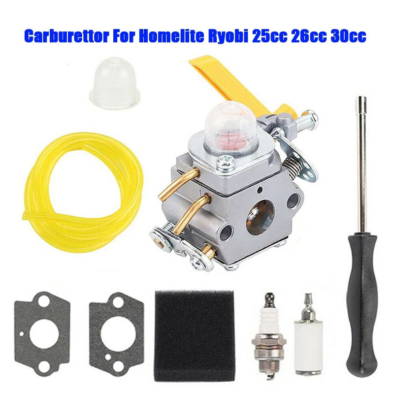 Mower Carburettor Carbs Kit For Homelite Ryobi 25cc 26cc 30cc Brush