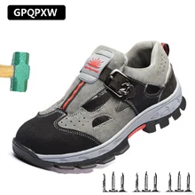 Г. Летние дышащие дезодорирующие защитные туфли повседневные Нескользящие мужские рабочие ботинки Рабочая обувь сандалии