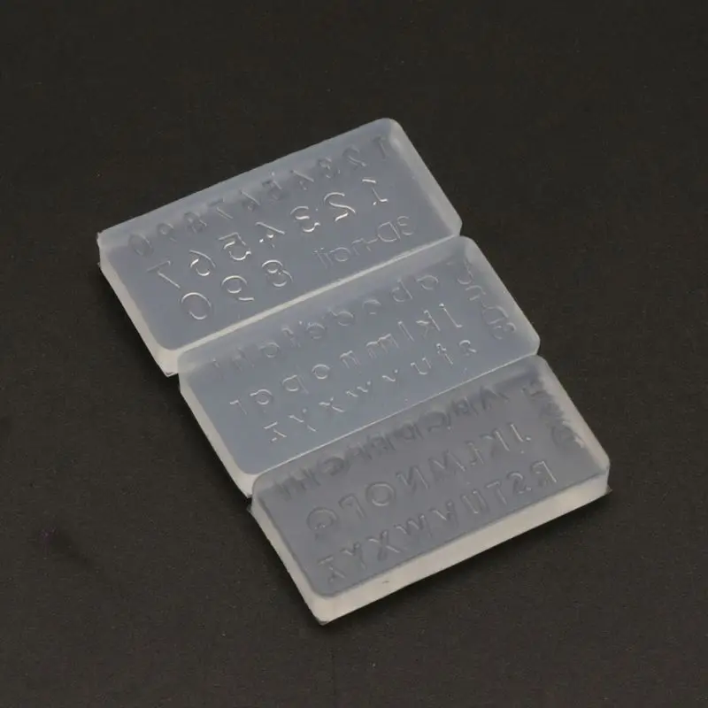 

3Pcs Small Size Numbers Letters Mold Kit Alphabet Pendant UV Epoxy Resin Silicone Mold