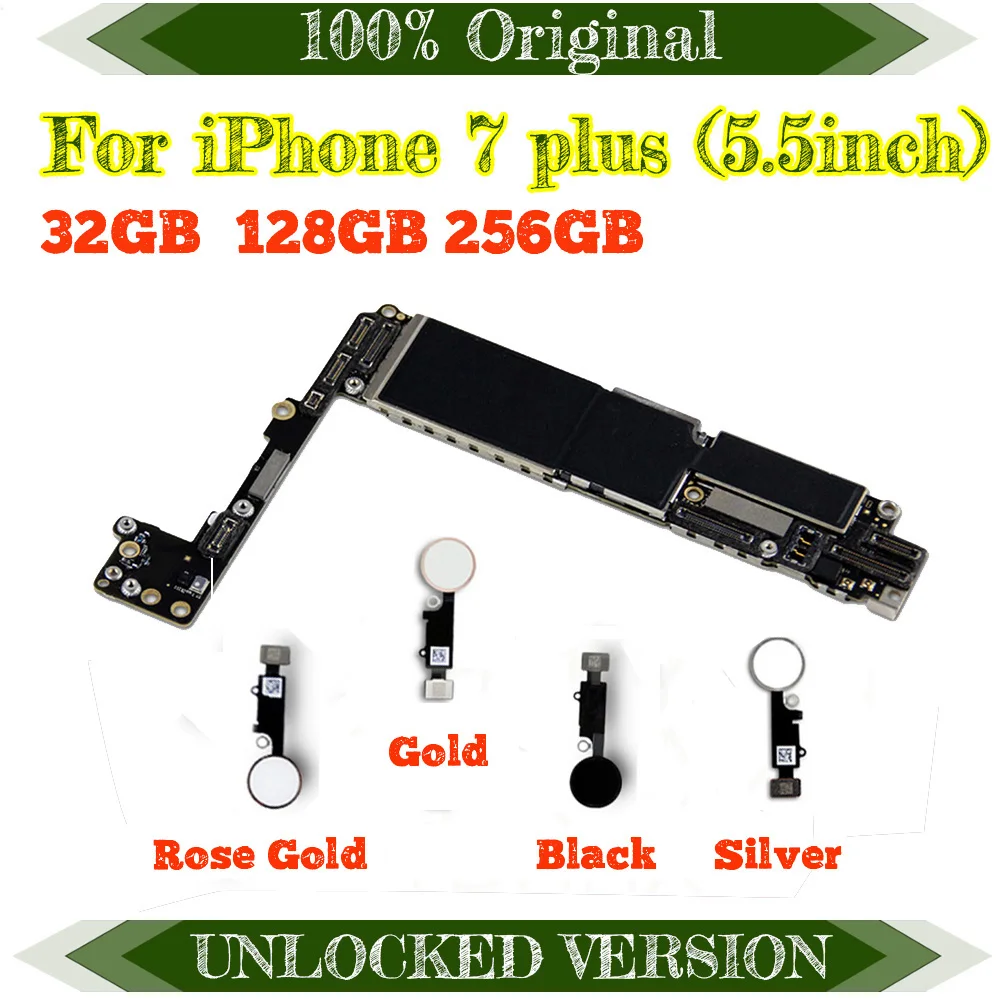

Good WORKING , for iPhone 7 plus Motherboard with IOS Original unlock Icloud for iphone 7P + PLUS 5.5 inch Mainboard with Chips
