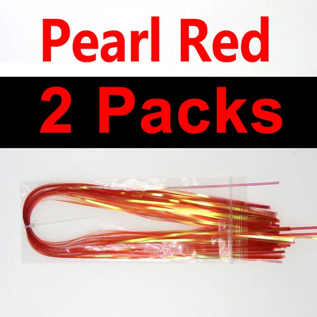 2 Packs Pearl Red Bimoo 2 сумки 2 мм жемчужная мишура Stonefly Nymph Scud Back Sreamer обёрточная бумага ребристый материал для завязывания мушек - Цвет: 2 Packs Pearl Red