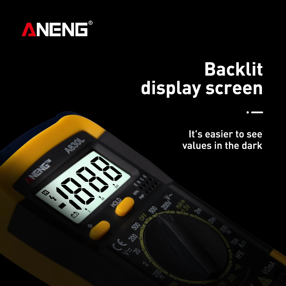 ANENG A830L мультиметр цифровой тестер мультиметр multimeter мультиметры транзистор тестер мултиметр multimetr digital multimeter tester мини мультиметр транзисторов lcr meter esr конденсаторов мултиметор meter