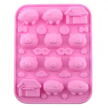 Мультфильм милый силиконовый DIY Плесень с множеством выражений модули и удобный для Создание кубика льда конфеты шоколадный торт печенье