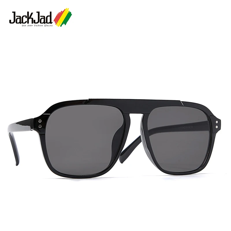 Jackjad 2020 Fashion Cool Square Pilot Style Tint Sunglasses Two Dots