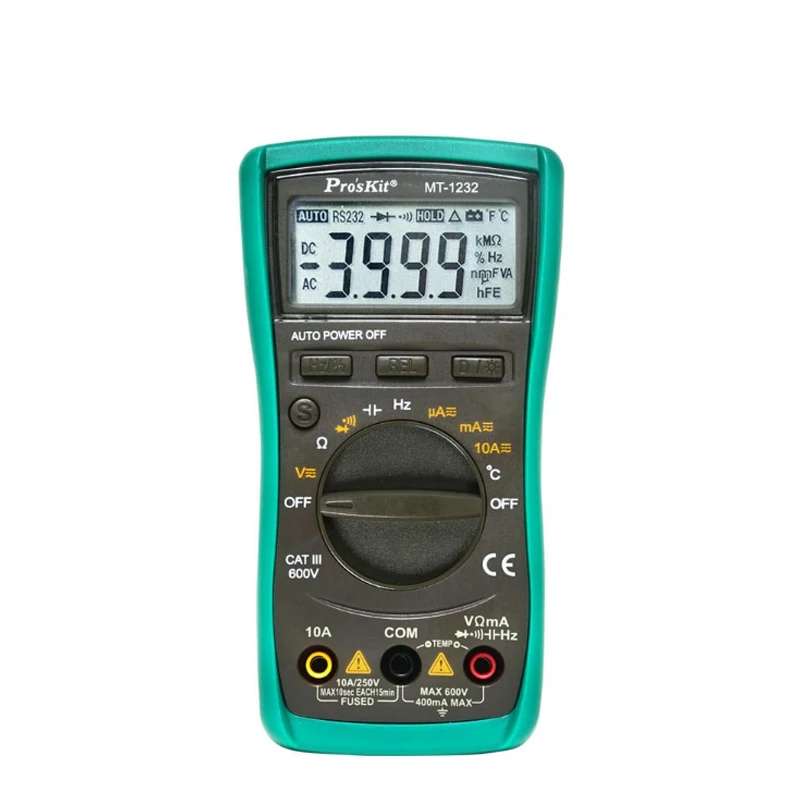 Goedkoop Proskit Autorange Digitale Multimeter Backlight LCD Display Transistor Tester Condensator Tester Temperatuur Frequentie Tester Meter