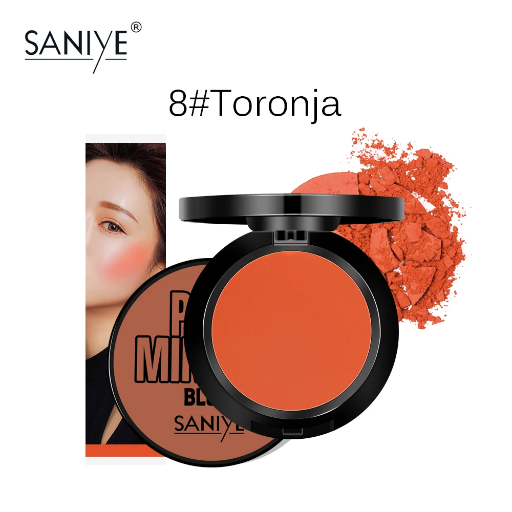 SANIYE, 6 цветов, Румяна для лица, матовая пудра, Коралловая косметика, Запеченные Румяна, палитра, макияж, E0119