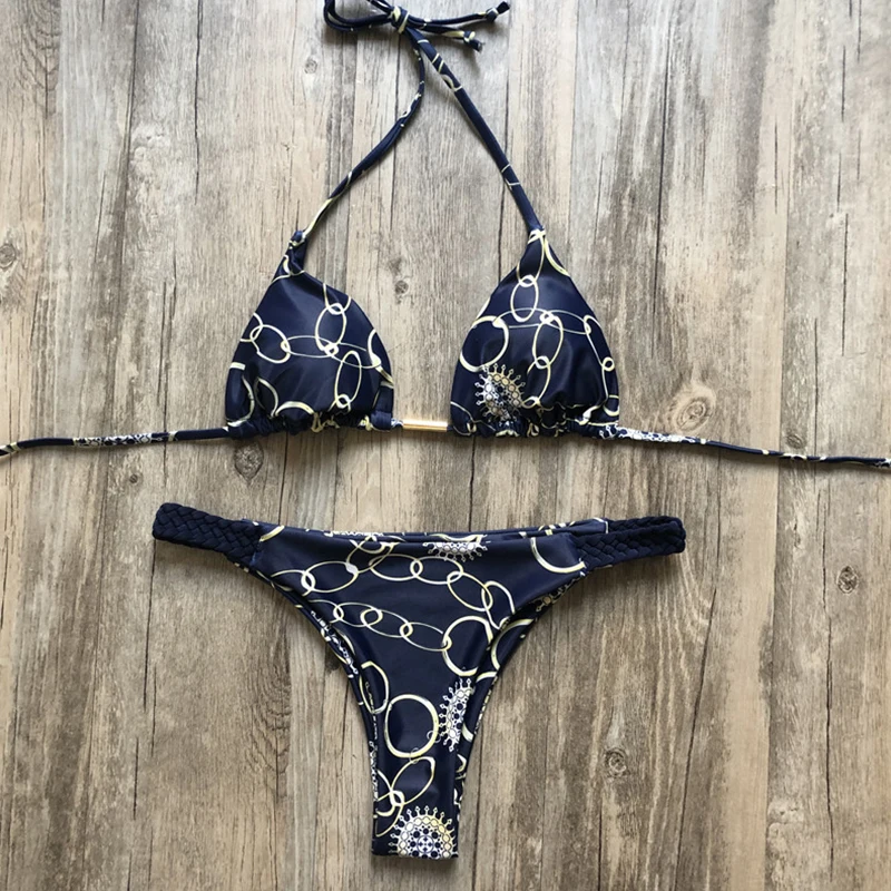 Misswim, цветочный принт, купальник, женский, сексуальный, плетение, бандаж, бикини, набор,, пуш-ап, купальник для женщин, купальный костюм, пляжная одежда - Цвет: X19SW2242-5