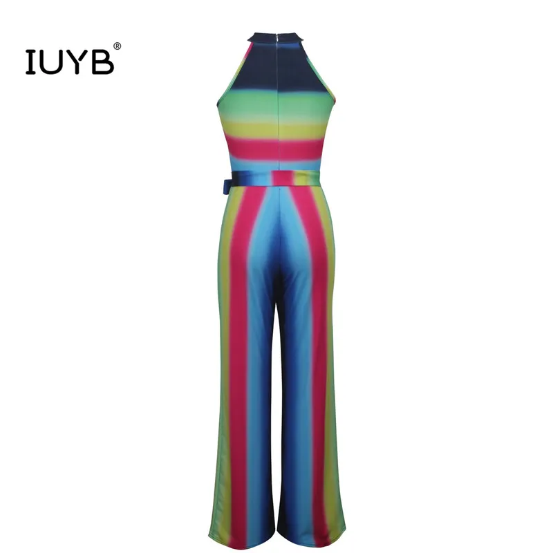 IUYB SMR9261 новые летние модные сексуальные женские полосатые сексуальные женские длинные штаны с открытой спиной удобные новые
