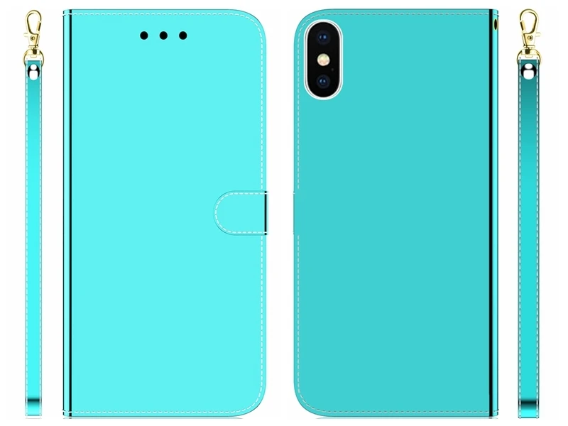 Luxury 3D Mirror Leather Flip Phone Case For iPhone 6 6S 7 8 Plus X XS XR 11 Pro Max SE 2020 Bright on Cover Wallet Stand Coque iphone 8 lifeproof case