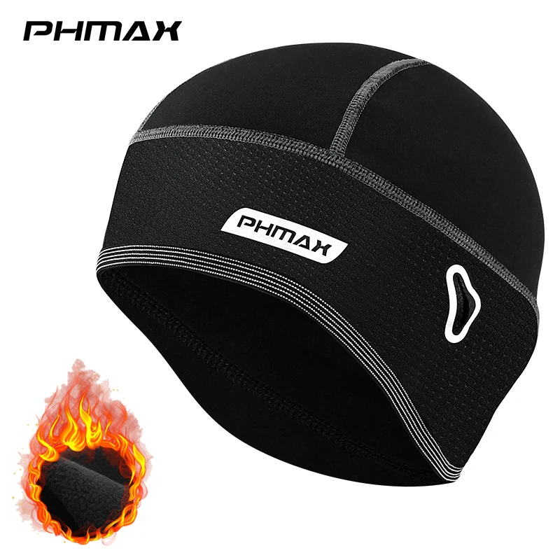 Зимняя велосипедная шапка PHMAX ветрозащитная сохраняющая тепло Лыжная для бега