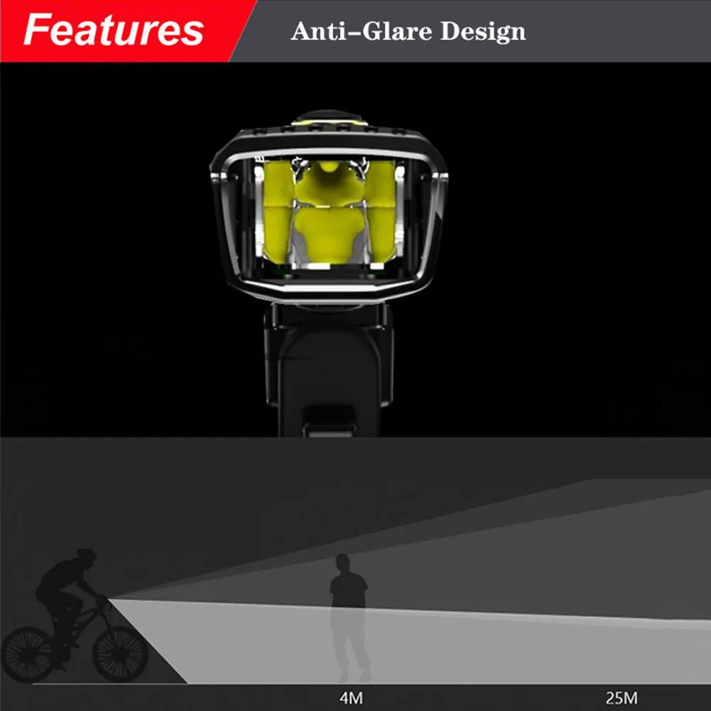 Bike Light USB Rechargeable 4 Mode Bicycle Front Light lamp Bike Headlight Waterproof Cycling LED Flashlight Lantern For Bike