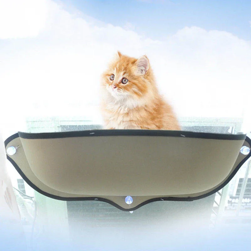 New Pet Cat Window Bed Seat Perch Kitty Mounted Hanging Shelf Seat W/Suction Cup