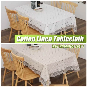 

130X130cmEuropean lace tablecloth rectangular round square coffee table cover home decor towel textile dining table runner cloth