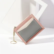 Женский маленький кошелек ультра-тонкая Милая простая кредитница в Корейском стиле мини-Банк карта цельная сумка кошелек мода