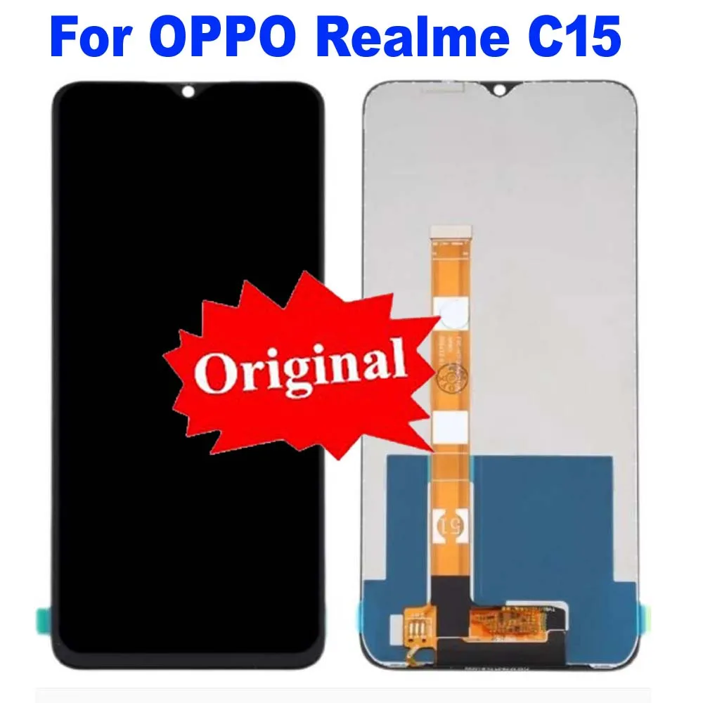 100% Оригинальный Новый ЖК-дисплей для OPPO Realme C15 RMX2180 Сенсорная панель дигитайзер