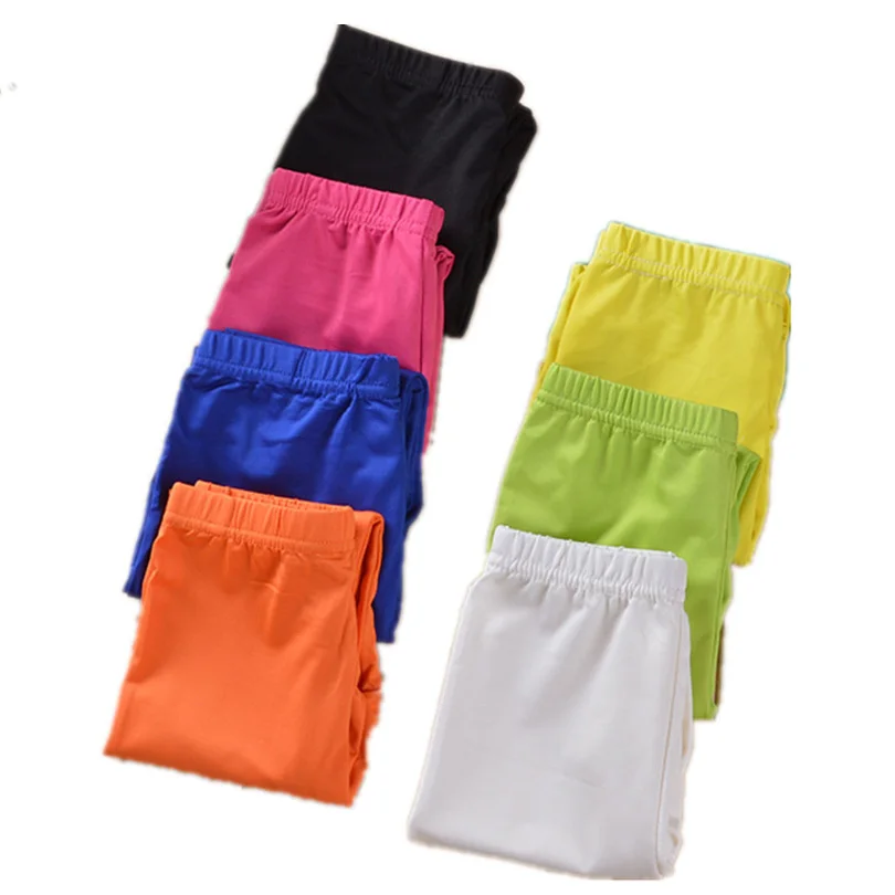 

Autumn Fall Candy Color Girls Leggings Toddler Classic Milk Silk Leggings Baby Kids Leggings Kids Pants Trousers Elastic 2-8Y