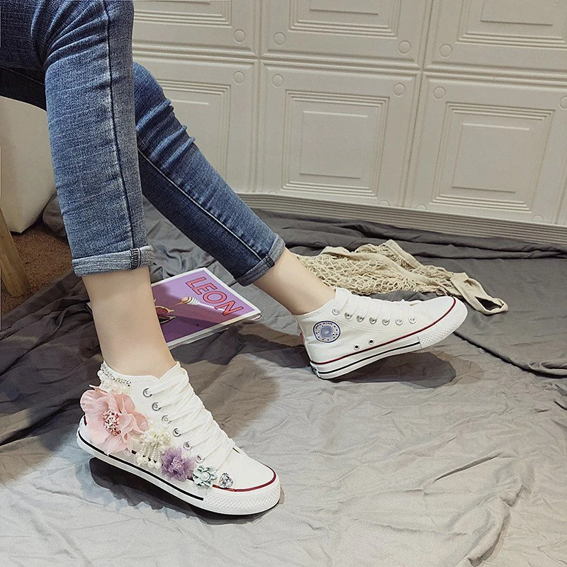 Zapatos de lona de alta calidad para mujer, zapatillas informales