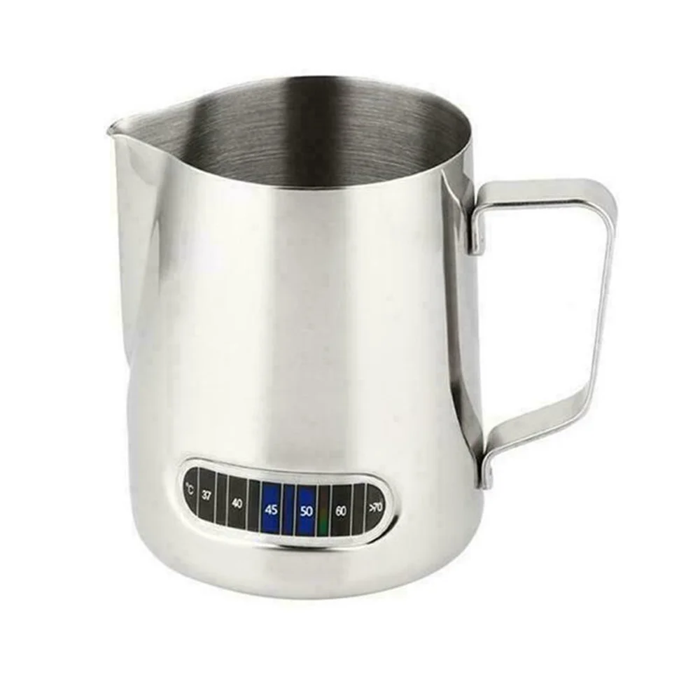 Temperature Stickers Etched Cup Stainless Steel Milk Foam Office Water Mugs Travel Tumbler Coffee Jug | Дом и сад