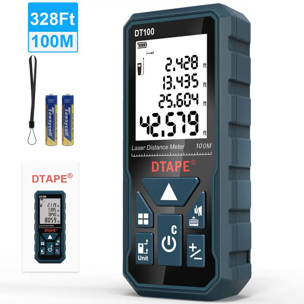 

DTAPE laser rangefinder 50M 80M 100M 120M laser ruler accurate portable digital display test tool