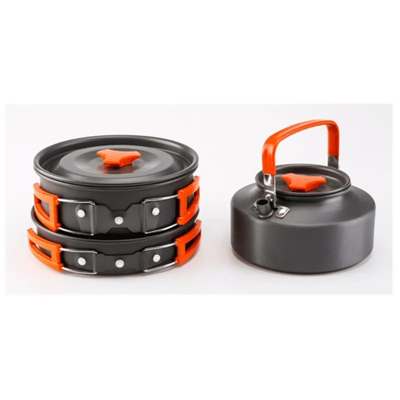 Outdoor Camping Cookware Set Marching Utensils Tableware Cooking Stove Kit Travel Pan Hiking Picnic Camping Tools