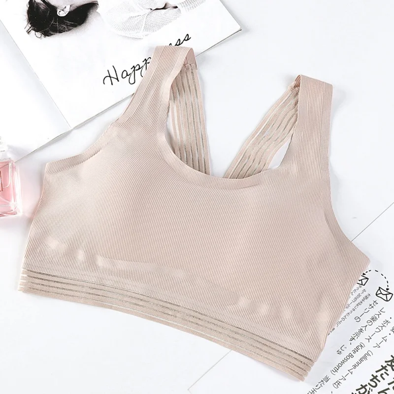 Women Bras Beauty Back Lace Wrapped Chest Slim Underwear Mesh Stitching Sexy Tank Top