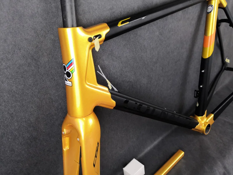 2020 черная Золотая C6418 Colnago C64 карбоновая дорожная рама полностью велосипедная