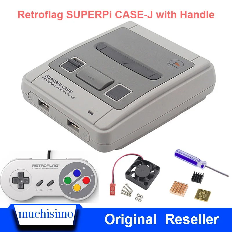 Retroflag SUPERPi CASE-J NESPi чехол с геймпадом охлаждающий вентилятор Радиатор для Raspberry Pi 3B Plus 3B+ 3B Европейская версия