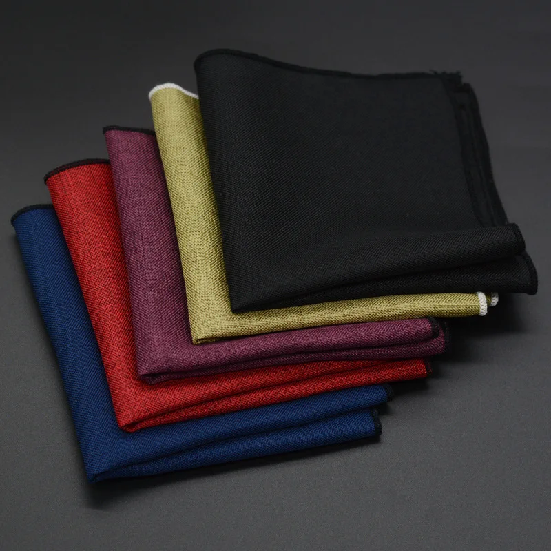 ZALING Mens Prefolded Suit Dress Pocket Towel Solid Color Square Handkerchief Polyester Stain Dot