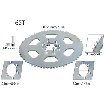 

#35 Chain Rear Sprocket w/ Bolt 65 Tooth 37mm for Go Kart Scooter Buggy Mini Bike ATV Drift Trike