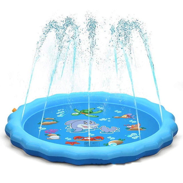 170cm Children Play Water Mat Outdoor Game Toy Lawn for Children Summer Pool Kids Games Fun Spray Water Cushion Mat Toys 2