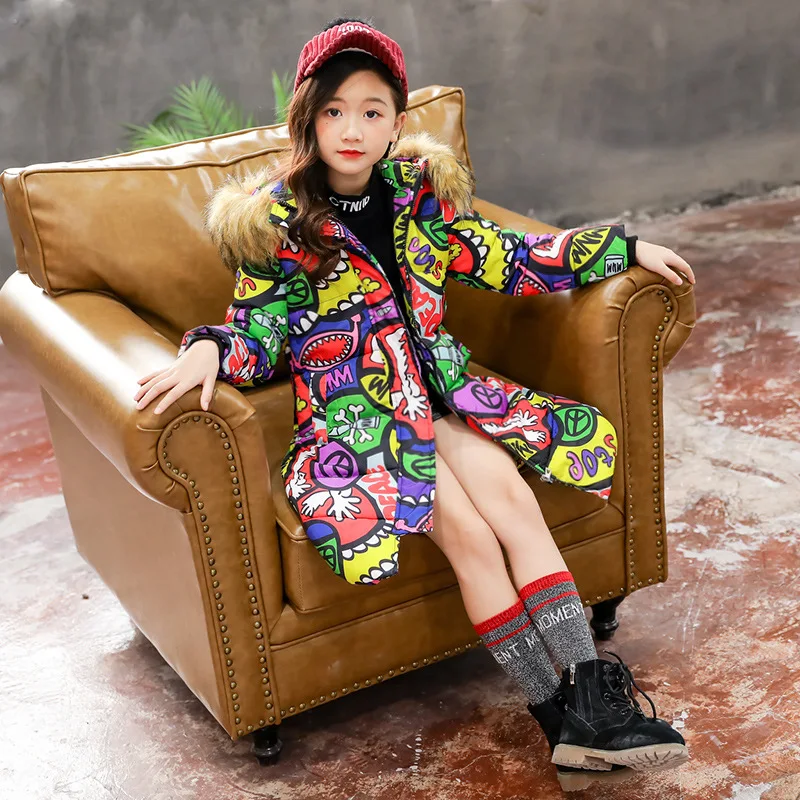 New Style Children Fashion Cotton-padded Jacket Girls Big Boy down Jacket Cotton-padded Clothes Korean-style Western Style