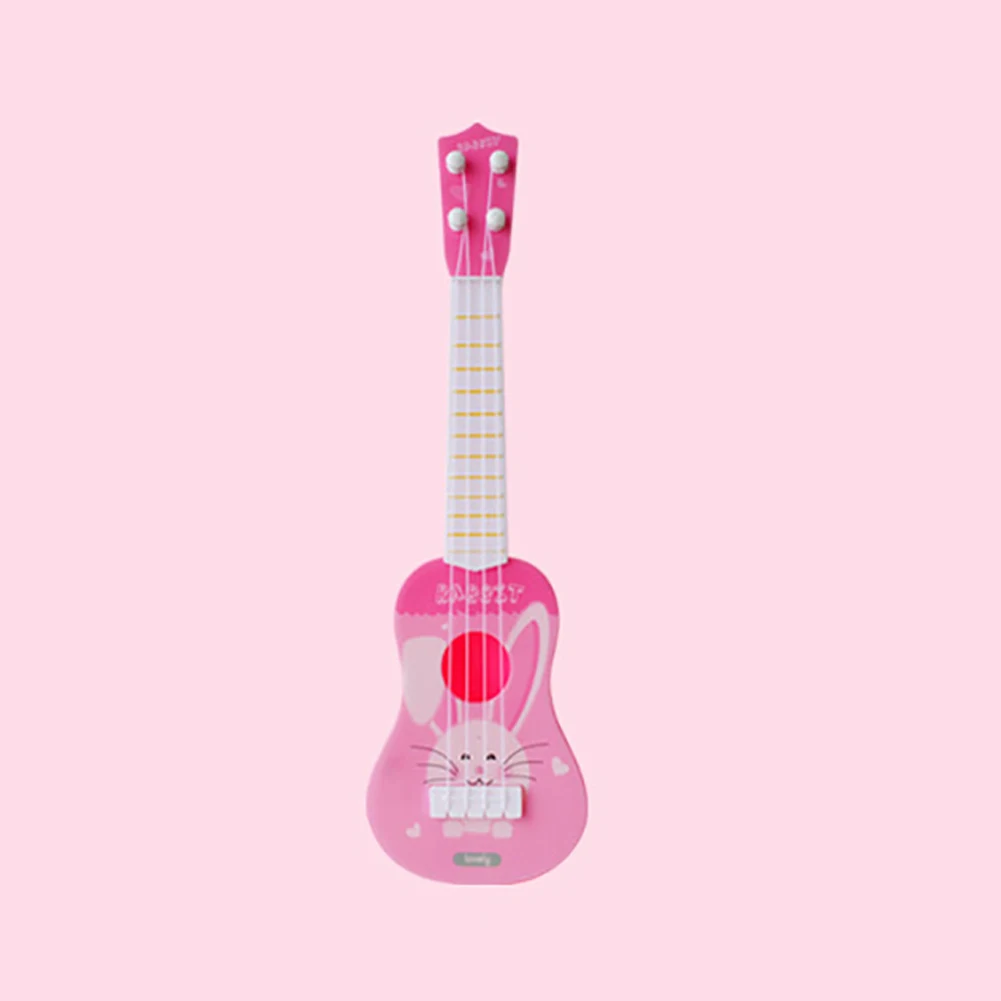 Beginner Preschool Portable Toy 4 Strings Musical Instrument Playing Kids Children Gift Educational Simulated Ukulele Mini